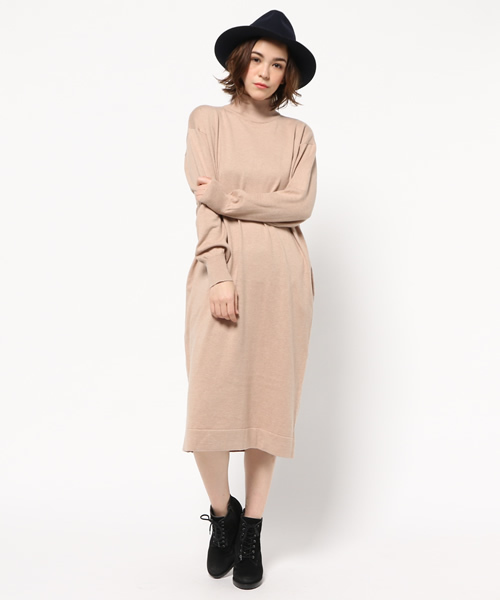 MOUSSY（マウジー）の「Hineck Loose OPK（ワンピース・レディース・ベージュ/トップグレー/ブルー・FREE）」の3枚目の写真