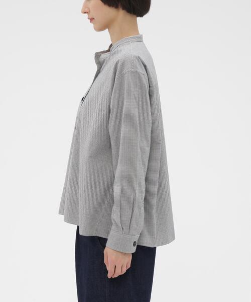 MHL.(エムエイチエル)の「TINY GINGHAM COTTON(シャツ/ブラウス・レディース・ブラック/ホワイト・3/2/1)」の3枚目の写真