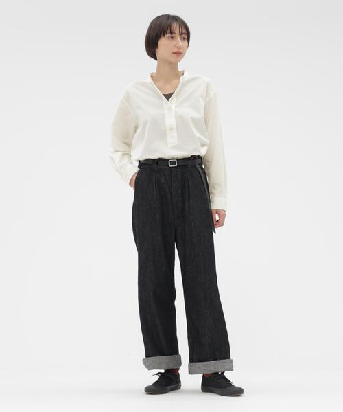 MHL.(エムエイチエル)の「TINY GINGHAM COTTON(シャツ/ブラウス・レディース・ブラック/ホワイト・3/2/1)」の7枚目の写真