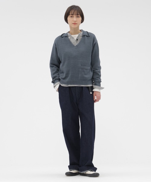 MHL.(エムエイチエル)の「TINY GINGHAM COTTON(シャツ/ブラウス・レディース・ブラック/ホワイト・3/2/1)」の8枚目の写真