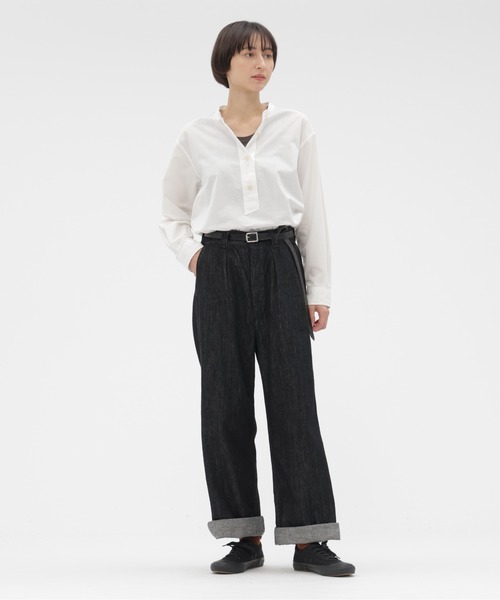 MHL.(エムエイチエル)の「TINY GINGHAM COTTON(シャツ/ブラウス・レディース・ブラック/ホワイト・3/2/1)」の3枚目の写真