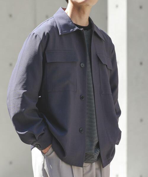 ITEMS URBANRESEARCH（アイテムズ アーバンリサーチ）の「2way ストレッチ比翼ジャケット（その他アウター・メンズ・ブラック/オリーブ/ベージュ/チャコールグレー・MEDIUM/LARGE）」の2枚目の写真