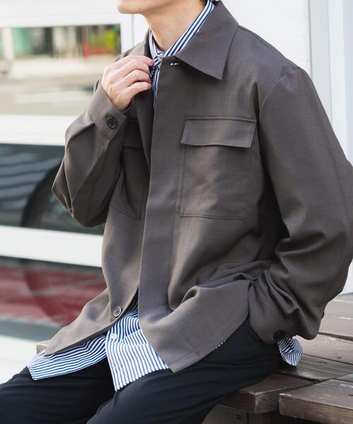 ITEMS URBANRESEARCH（アイテムズ アーバンリサーチ）の「2way ストレッチ比翼ジャケット（その他アウター・メンズ・ブラック/オリーブ/ベージュ/チャコールグレー・MEDIUM/LARGE）」の16枚目の写真