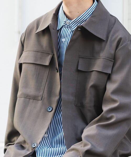 ITEMS URBANRESEARCH（アイテムズ アーバンリサーチ）の「2way ストレッチ比翼ジャケット（その他アウター・メンズ・ブラック/オリーブ/ベージュ/チャコールグレー・MEDIUM/LARGE）」の17枚目の写真