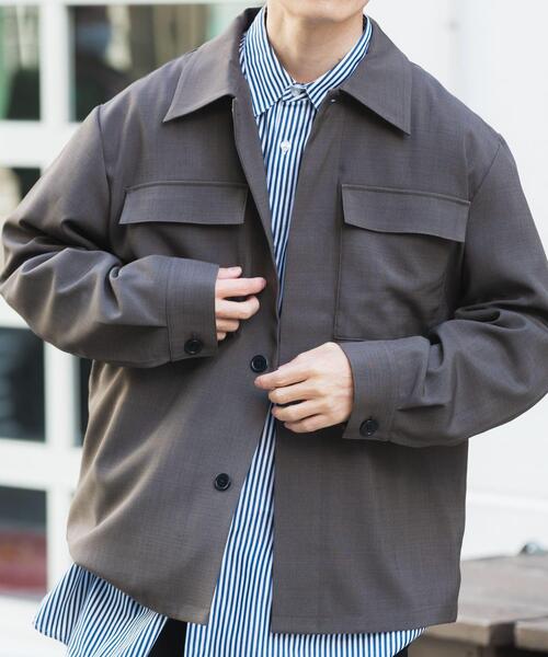 ITEMS URBANRESEARCH（アイテムズ アーバンリサーチ）の「2way ストレッチ比翼ジャケット（その他アウター・メンズ・ブラック/オリーブ/ベージュ/チャコールグレー・MEDIUM/LARGE）」の18枚目の写真