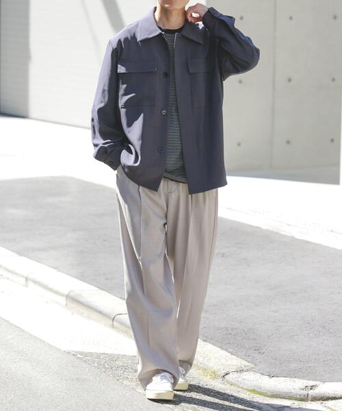 ITEMS URBANRESEARCH（アイテムズ アーバンリサーチ）の「2way ストレッチ比翼ジャケット（その他アウター・メンズ・ブラック/オリーブ/ベージュ/チャコールグレー・MEDIUM/LARGE）」の20枚目の写真