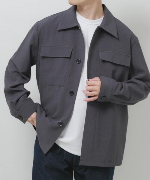 ITEMS URBANRESEARCH（アイテムズ アーバンリサーチ）の「2way ストレッチ比翼ジャケット（その他アウター・メンズ・ブラック/オリーブ/ベージュ/チャコールグレー・MEDIUM/LARGE）」の21枚目の写真