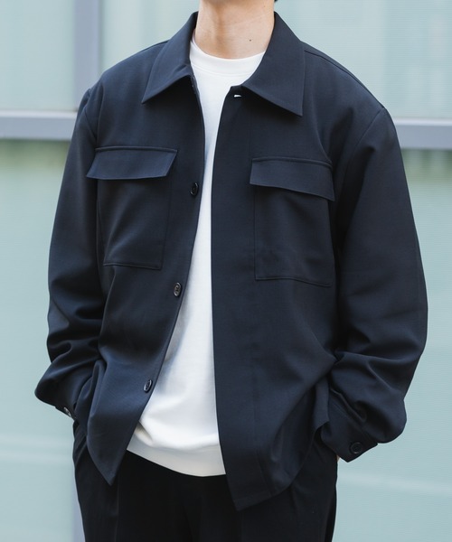 ITEMS URBANRESEARCH（アイテムズ アーバンリサーチ）の「2way ストレッチ比翼ジャケット（カバーオール・メンズ・チャコールグレー/オリーブ/ブラック/ベージュ・MEDIUM/LARGE）」の6枚目の写真