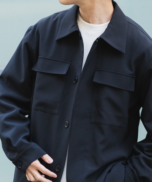 ITEMS URBANRESEARCH（アイテムズ アーバンリサーチ）の「2way ストレッチ比翼ジャケット（カバーオール・メンズ・チャコールグレー/オリーブ/ブラック/ベージュ・MEDIUM/LARGE）」の5枚目の写真