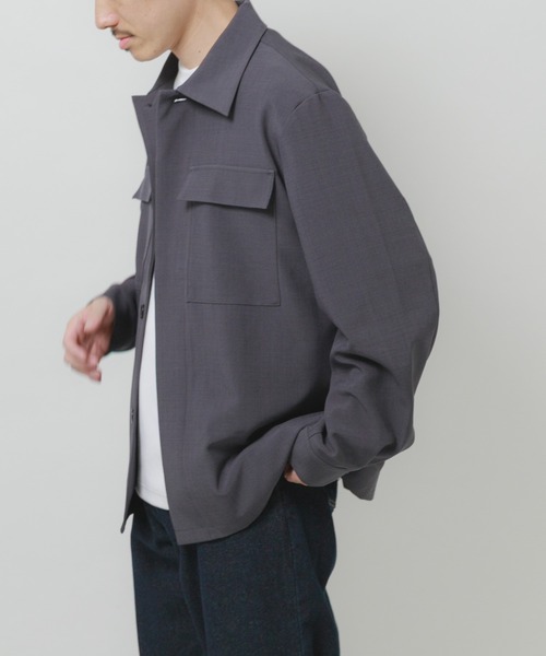 ITEMS URBANRESEARCH（アイテムズ アーバンリサーチ）の「2way ストレッチ比翼ジャケット（カバーオール・メンズ・チャコールグレー/オリーブ/ブラック/ベージュ・MEDIUM/LARGE）」の13枚目の写真