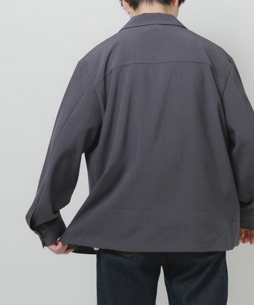 ITEMS URBANRESEARCH（アイテムズ アーバンリサーチ）の「2way ストレッチ比翼ジャケット（カバーオール・メンズ・チャコールグレー/オリーブ/ブラック/ベージュ・MEDIUM/LARGE）」の14枚目の写真