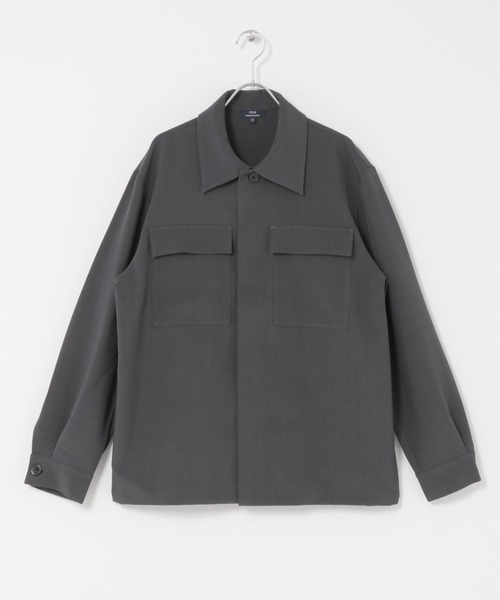 ITEMS URBANRESEARCH（アイテムズ アーバンリサーチ）の「2way ストレッチ比翼ジャケット（カバーオール・メンズ・チャコールグレー/オリーブ/ブラック/ベージュ・MEDIUM/LARGE）」の17枚目の写真