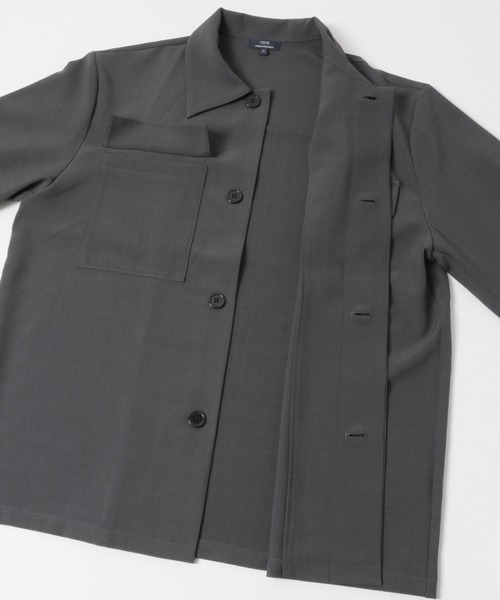 ITEMS URBANRESEARCH（アイテムズ アーバンリサーチ）の「2way ストレッチ比翼ジャケット（カバーオール・メンズ・チャコールグレー/オリーブ/ブラック/ベージュ・MEDIUM/LARGE）」の18枚目の写真