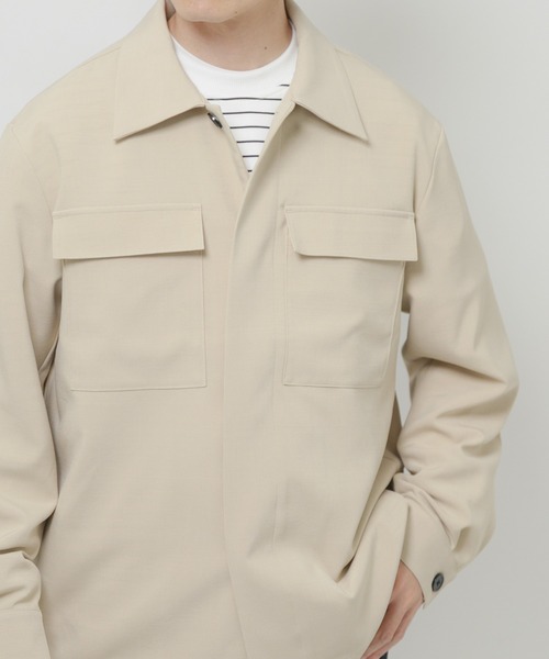 ITEMS URBANRESEARCH（アイテムズ アーバンリサーチ）の「2way ストレッチ比翼ジャケット（カバーオール・メンズ・チャコールグレー/オリーブ/ブラック/ベージュ・MEDIUM/LARGE）」の21枚目の写真