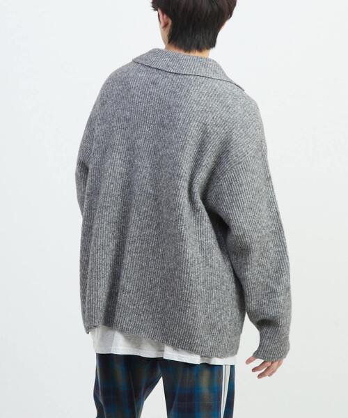 CONVERSE TOKYO（コンバーストウキョウ）の「TAILORED KNIT CARDIGAN JACKET（ニット/セーター・レディース・ブラック/グレー/サックスブルー・FREE）」の17枚目の写真