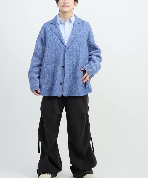 CONVERSE TOKYO（コンバーストウキョウ）の「TAILORED KNIT CARDIGAN JACKET（ニット/セーター・レディース・ブラック/グレー/サックスブルー・FREE）」の12枚目の写真