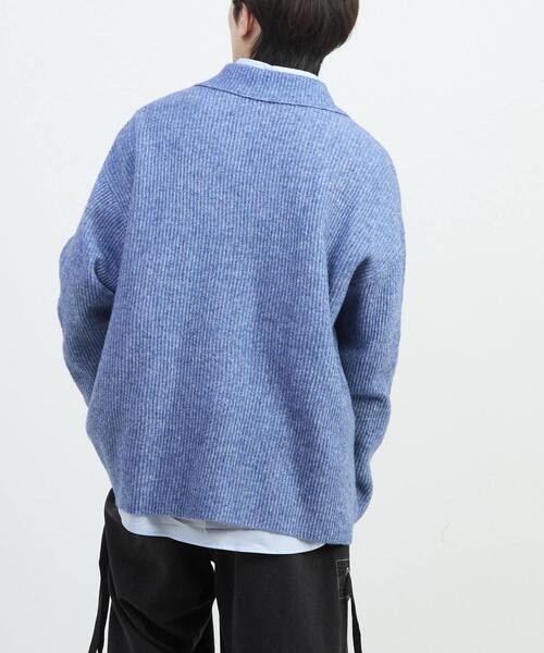 CONVERSE TOKYO（コンバーストウキョウ）の「TAILORED KNIT CARDIGAN JACKET（ニット/セーター・レディース・ブラック/グレー/サックスブルー・FREE）」の13枚目の写真