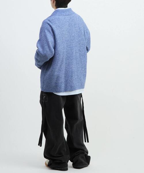CONVERSE TOKYO（コンバーストウキョウ）の「TAILORED KNIT CARDIGAN JACKET（ニット/セーター・レディース・ブラック/グレー/サックスブルー・FREE）」の4枚目の写真