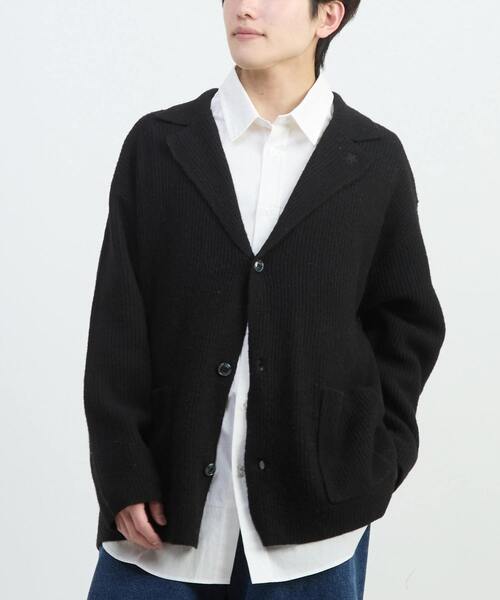 CONVERSE TOKYO（コンバーストウキョウ）の「TAILORED KNIT CARDIGAN JACKET（ニット/セーター・レディース・ブラック/グレー/サックスブルー・FREE）」の5枚目の写真
