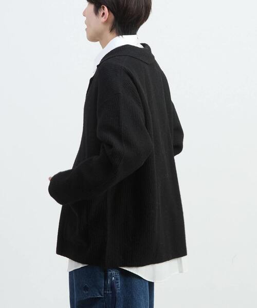 CONVERSE TOKYO（コンバーストウキョウ）の「TAILORED KNIT CARDIGAN JACKET（ニット/セーター・レディース・ブラック/グレー/サックスブルー・FREE）」の7枚目の写真