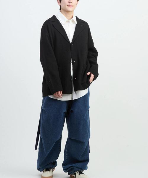 CONVERSE TOKYO（コンバーストウキョウ）の「TAILORED KNIT CARDIGAN JACKET（ニット/セーター・レディース・ブラック/グレー/サックスブルー・FREE）」の8枚目の写真
