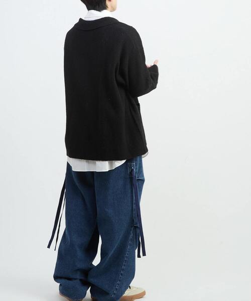 CONVERSE TOKYO（コンバーストウキョウ）の「TAILORED KNIT CARDIGAN JACKET（ニット/セーター・レディース・ブラック/グレー/サックスブルー・FREE）」の20枚目の写真