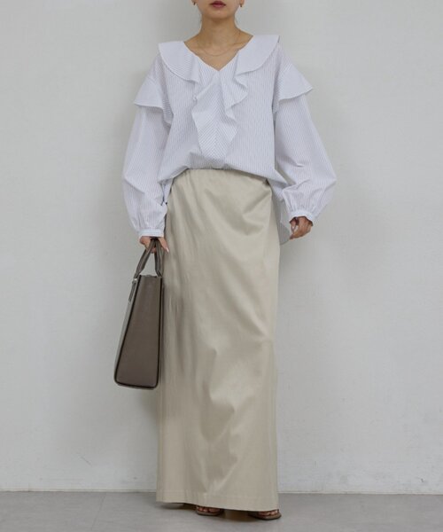 GALLARDAGALANTE（ガリャルダガランテ）の「【手洗い可】ストレッチタイトスカート（スカート・レディース・ブラック/ベージュ・0/1）」の3枚目の写真