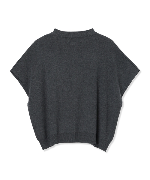 LE SOUK HOLIDAY（ルスークホリデー）の「ハーフZIPニットベスト【洗える】（ニット/セーター・レディース・チャコールグレー/オフホワイト・M/L）」の22枚目の写真