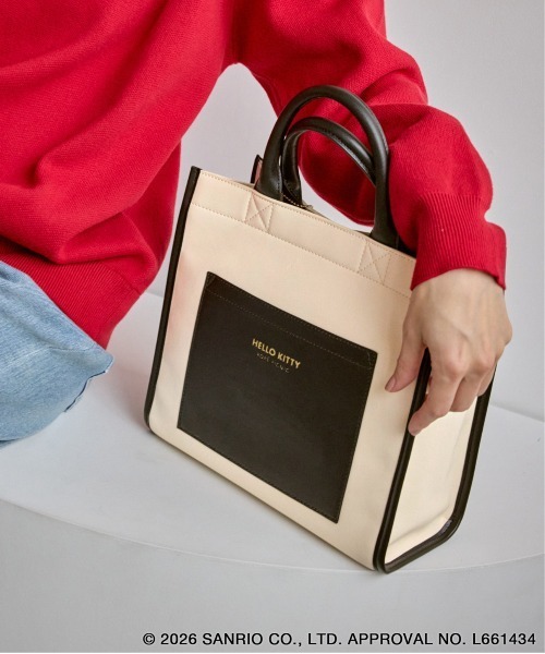 ハローキティコラボ(ハローキティコラボ)の「【ROPE' PICNIC×ハローキティ】アクリルチャーム付きトートバッグ(トートバッグ・レディース・キナリ/チャコールグレー・FREE)」の22枚目の写真