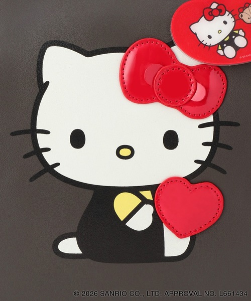 ハローキティコラボ(ハローキティコラボ)の「【ROPE' PICNIC×ハローキティ】アクリルチャーム付きトートバッグ(トートバッグ・レディース・キナリ/チャコールグレー・FREE)」の11枚目の写真