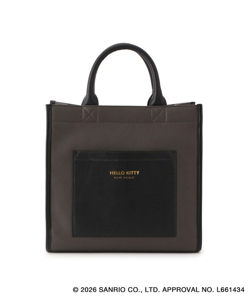 ハローキティコラボ(ハローキティコラボ)の「【ROPE' PICNIC×ハローキティ】アクリルチャーム付きトートバッグ(トートバッグ・レディース・キナリ/チャコールグレー・FREE)」の12枚目の写真