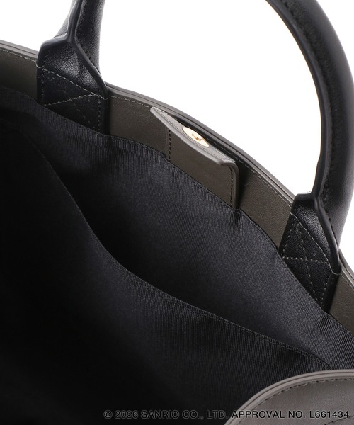 ハローキティコラボ(ハローキティコラボ)の「【ROPE' PICNIC×ハローキティ】アクリルチャーム付きトートバッグ(トートバッグ・レディース・キナリ/チャコールグレー・FREE)」の13枚目の写真