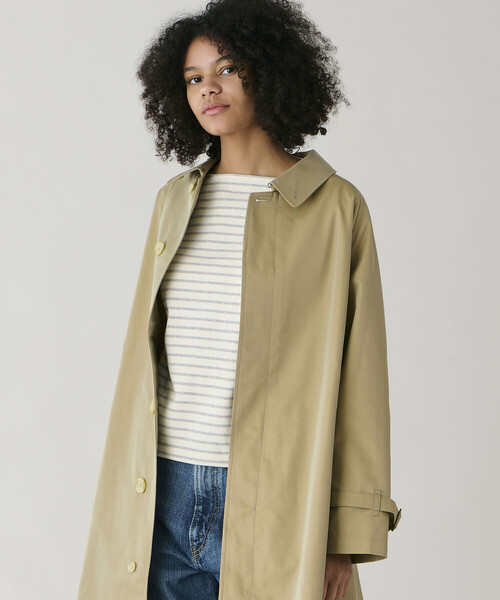 GYMPHLEX(ジムフレックス)の「Gymphlex | ベルテッドバルマカーンコート WOMEN(ステンカラーコート・レディース・ベージュ・12)」の6枚目の写真