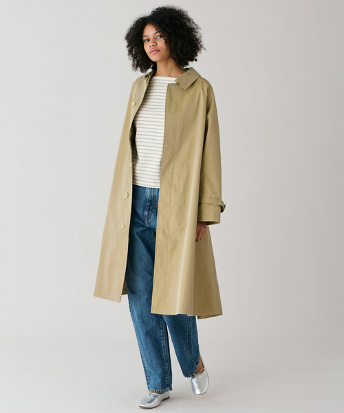 GYMPHLEX(ジムフレックス)の「Gymphlex | ベルテッドバルマカーンコート WOMEN(ステンカラーコート・レディース・ベージュ・12)」の5枚目の写真