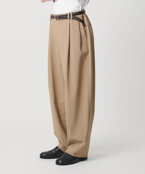 MONKEY TIME(モンキータイム)の「RENU TROシリーズ 2P ワイド パンツ -セットアップ対応-(スラックス・メンズ・ダークグレー/ブラック/ベージュ・S/M/L/XL)」の3枚目の写真