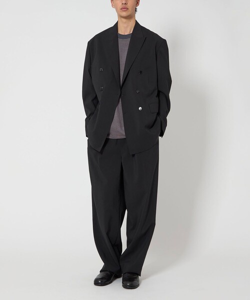 MONKEY TIME（モンキータイム）の「RENU TROシリーズ 2P ワイド パンツ -セットアップ対応-（スラックス・メンズ・ダークグレー/ブラック・S/M/L/XL）」の5枚目の写真