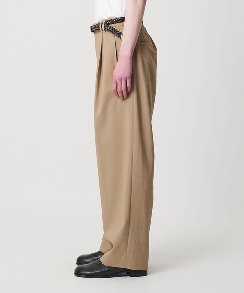 MONKEY TIME(モンキータイム)の「RENU TROシリーズ 2P ワイド パンツ -セットアップ対応-(スラックス・メンズ・ダークグレー/ブラック/ベージュ・S/M/L/XL)」の4枚目の写真