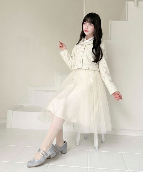 an another angelus（アンアナザーアンジェラス）の「バレリーナボリュームチュールスカート（スカート・レディース・ピンクベージュ/アイボリー・FREE）」の6枚目の写真
