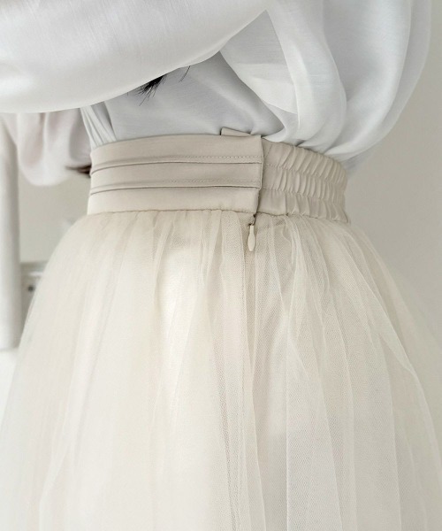 an another angelus（アンアナザーアンジェラス）の「バレリーナボリュームチュールスカート（スカート・レディース・ピンクベージュ/アイボリー・FREE）」の8枚目の写真