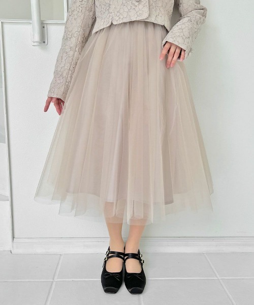an another angelus（アンアナザーアンジェラス）の「バレリーナボリュームチュールスカート（スカート・レディース・ピンクベージュ/アイボリー・FREE）」の15枚目の写真