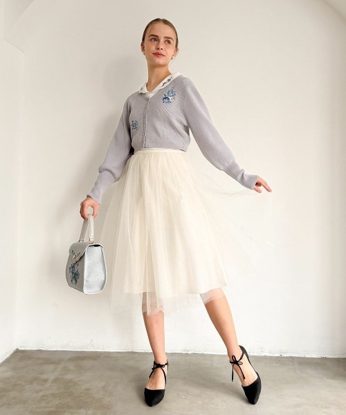 an another angelus（アンアナザーアンジェラス）の「バレリーナボリュームチュールスカート（スカート・レディース・ピンクベージュ/アイボリー・FREE）」の3枚目の写真
