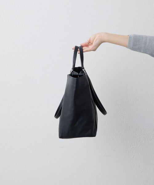 ear PAPILLONNER(イアパピヨネ)の「【ouchi企画】2ハンドルトートバッグ(トートバッグ・レディース・ブラック/グレー・FREE)」の10枚目の写真