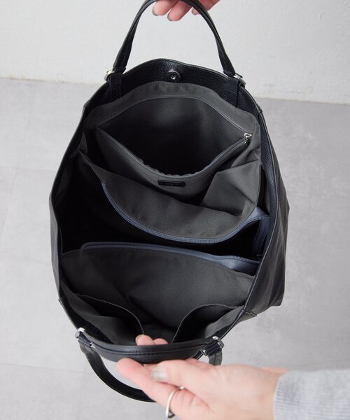 ear PAPILLONNER(イアパピヨネ)の「【ouchi企画】2ハンドルトートバッグ(トートバッグ・レディース・ブラック/グレー・FREE)」の17枚目の写真