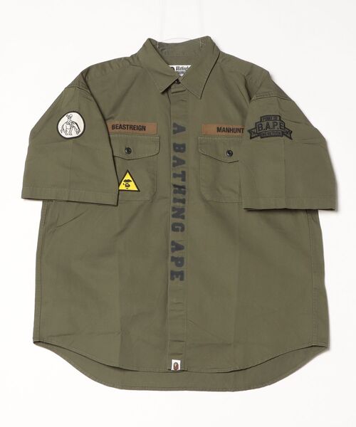 A BATHING APE(アベイシングエイプ)の「MULTI PATCH CPO SS SHIRT(シャツ/ブラウス・メンズ・オリーブ・LARGE/XX-LARGE/X-LARGE/MEDIUM)」の13枚目の写真