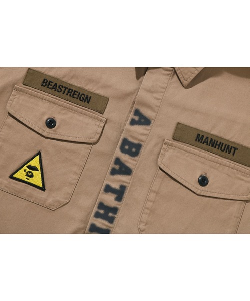 A BATHING APE(アベイシングエイプ)の「MULTI PATCH CPO SS SHIRT(シャツ/ブラウス・メンズ・オリーブ・LARGE/XX-LARGE/X-LARGE/MEDIUM)」の4枚目の写真