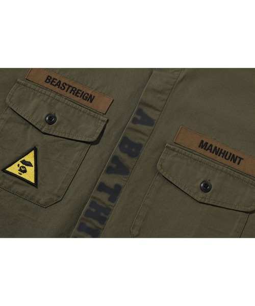 A BATHING APE(アベイシングエイプ)の「MULTI PATCH CPO SS SHIRT(シャツ/ブラウス・メンズ・オリーブ・LARGE/XX-LARGE/X-LARGE/MEDIUM)」の5枚目の写真