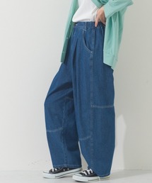 OMNES | ウォッシュ加工切替バレルレッグデニムパンツ(デニムパンツ)