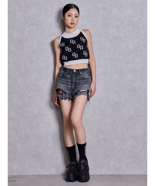 GYDA（ジェイダ）の「GYDA SPARKLE PLATFORMスニーカー（スニーカー・レディース・オフホワイト/ブラック・LARGE/MEDIUM/SMALL）」の10枚目の写真