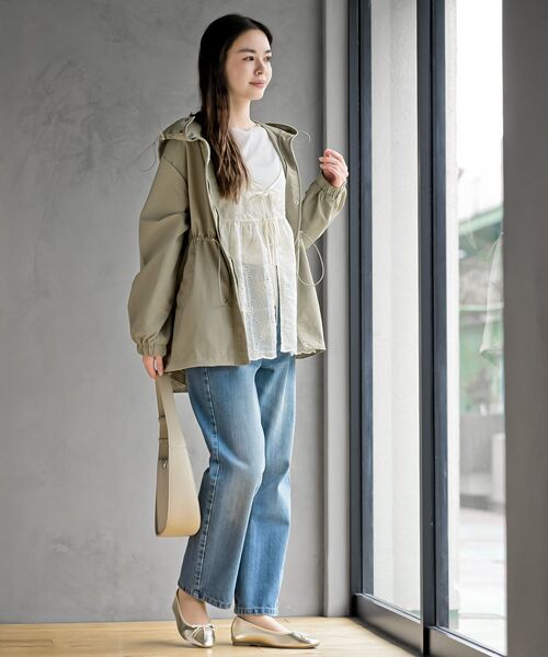 rps（アールピーエス）の「花柄刺繍前開きダブルリボンキャミソール（キャミソール・レディース・アイボリー・フリー）」の10枚目の写真