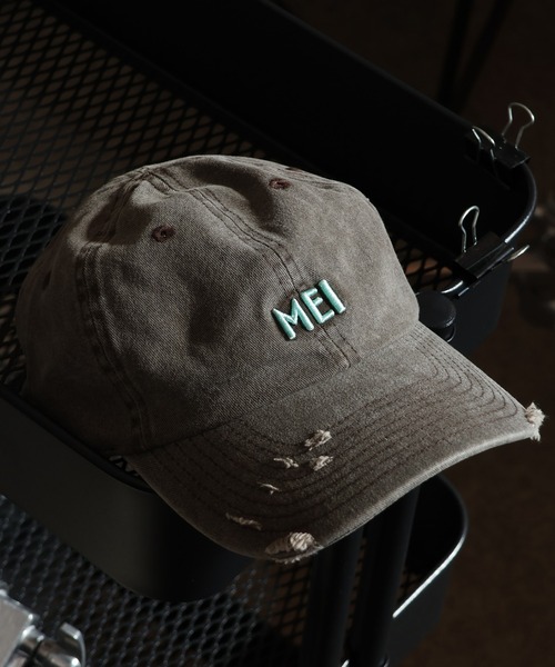 MEI（メイ）の「【MEI/メイ】 MEI PIGMENT WASH & DAMAGE CAP / ピグメント ウォッシュ＆ダメージ キャップ（キャップ・メンズ・パープル/グリーン/ピンク/レッド/ブラウン・FREE）」の2枚目の写真